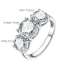 2 - 5ct 3-stones Moissanite Diamond Ring - Rokshok