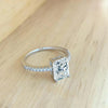 3CT 4-Prong Rectangle Oval Moissanite Ring - Rokshok