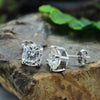 1CT Cushion Cut Moissanite Stud Earrings - Rokshok