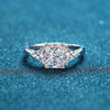 3ct Radiant Moissanite Ring Plated 18k White Gold - Rokshok