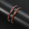 3-6.5MM Garnet Red All Moissanite Diamond Tennis Bracelet - Rokshok