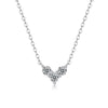 4mm Heart Full Moissanite Pendant Necklaces - Rokshok