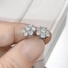 Flower Shaped Moissanite Stud Earrings - Rokshok