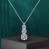 3-Stone Moissanite Pendant Necklace - Rokshok
