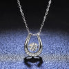 1CT U-type Horseshoe Pendant Moissanite Necklace - Rokshok