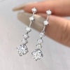 Long Tassel Full Moissanite Dangle Earrings - Rokshok