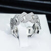 Double Row Moissanite Cuban Chain Ring - Rokshok