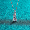 3-Stone Moissanite Pendant Necklace - Rokshok