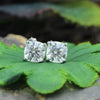 1CT Cushion Cut Moissanite Stud Earrings - Rokshok