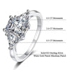 3CT Radiant Emerald Cut Moissanite Engagement Ring - Rokshok