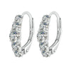 5-stones Moissanite Hoop Earrings - Rokshok