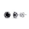 Black Round Cut Moissanite Diamond Stud Earrings - Rokshok