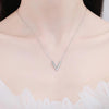 0.19 Carat V-Shape Moissanite Diamond Pendant Necklace - Rokshok