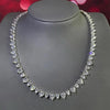 Heart Cut Moissanite Diamond Tennis Necklace - Rokshok