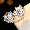 2 CT Classic Six Claw Colored Moissanite Stud Earrings - Rokshok