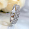 1.5mm Triple Row Moissanite Ring Band - Rokshok