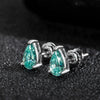 6*8mm 1.25ct Green Pear Shape Cut Moissanite Earrings - Rokshok