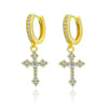 Moissanite Cross Pendant Earrings - Rokshok