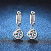 Round Hoop Moissanite Pendant Earrings - Rokshok