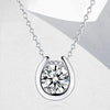 1CT U-type Horseshoe Pendant Moissanite Necklace - Rokshok