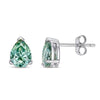 6*8mm 1.25ct Green Pear Shape Cut Moissanite Earrings - Rokshok