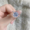 4CT Rectangle Moissanite Ring - Rokshok