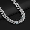 8mm Cuban Link Chain bracelet with Moissanite Diamonds - Rokshok
