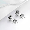 Black Round Cut Moissanite Diamond Stud Earrings - Rokshok