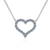 Sparking Moissanite Necklace Heart Pendant - Rokshok