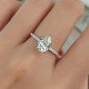 1.5 Carat Water Drop Shape Moissanite Engagement Rings - Rokshok