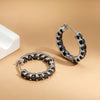 Black Moissanite Diamond Hoop Earrings - Rokshok