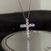Goth Cross Moissanite Pendant Necklace - Rokshok