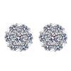 0.5CT 1CT Moissanite Flower Stud Earrings - Rokshok
