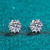 1CT 2CT Moissanite Snowflake Stud Earrings - Rokshok