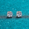 0.4-4 CT Moissanite Round Stud Earrings - Rokshok