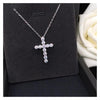 3mm Round Cut Moissanite Cross Pendants Necklace - Rokshok