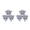 0.6CT Moissanite Plum Flower Stud Earrings - Rokshok