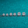1CT 2CT Moissanite Snowflake Stud Earrings - Rokshok