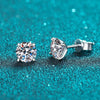 0.4-4 CT Moissanite Round Stud Earrings - Rokshok