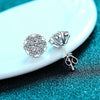 0.5CT 1CT Moissanite Flower Stud Earrings - Rokshok