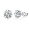 1CT 2CT Moissanite Snowflake Stud Earrings - Rokshok