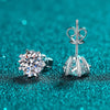 1CT 2CT Moissanite Snowflake Stud Earrings - Rokshok