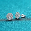 0.5CT 1CT Moissanite Flower Stud Earrings - Rokshok