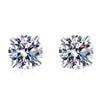 0.4-4 CT Moissanite Round Stud Earrings - Rokshok