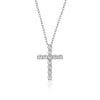 3mm Round Cut Moissanite Cross Pendants Necklace - Rokshok