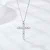 3mm Round Cut Moissanite Cross Pendants Necklace - Rokshok