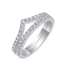 Double-Row Moissanite Diamond Eternity Rings - Rokshok