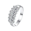 Moissanite Ring With Double Row Beads - Rokshok