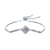 Silver Bracelet with Square Moissanite Diamond - Rokshok