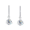 5mm/6.5mm Triangle Moissanite Drop Earrings - Rokshok